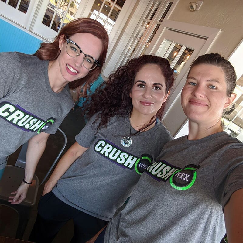Melissa Whitmer, Tara Poche, Lindsey Adair founders of Crush NTX Fitness
